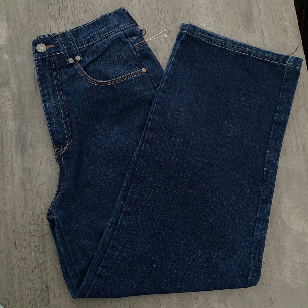 FUBU Vintage Jeans Womens 14 Blue Denim Embroidered High Waist Y2K Baggy Pant